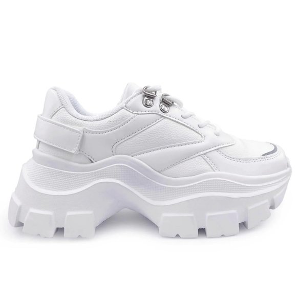 Berness - DAMIAN 03 Elevation White Platform Sneakers - Picture 4 of 5